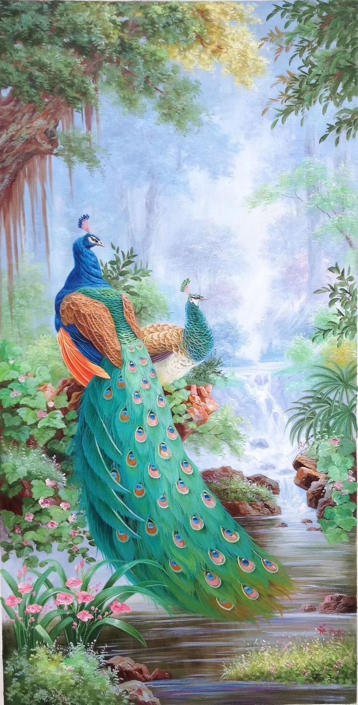 Павлины в живописи