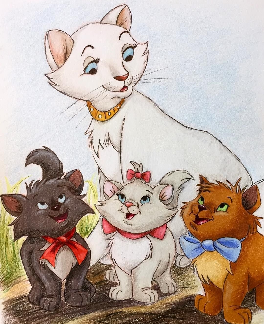 Мультфильм коты Аристократы котята