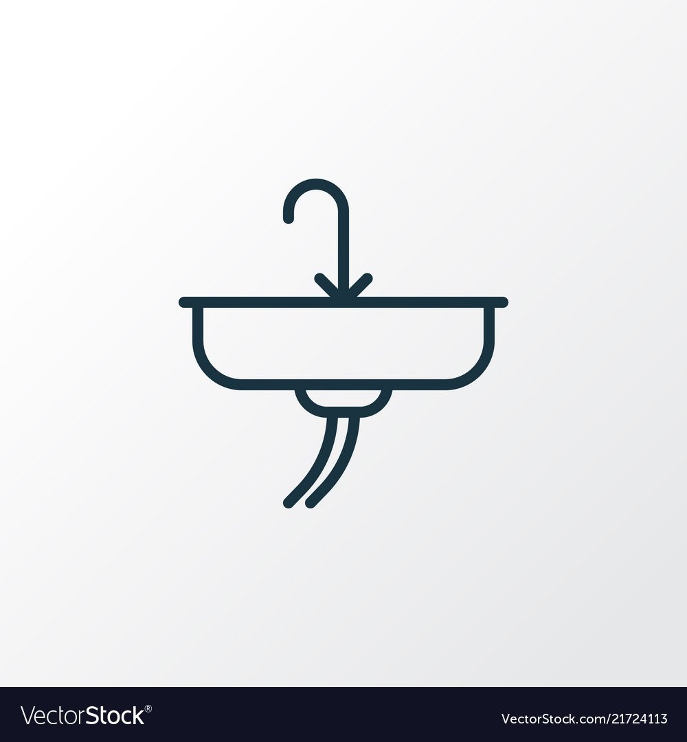 Раковина с краном вектор