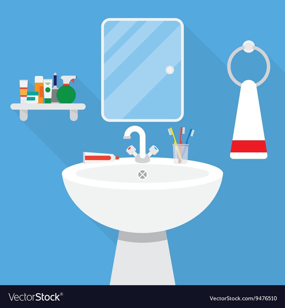 Раковина в ванной мультяшная