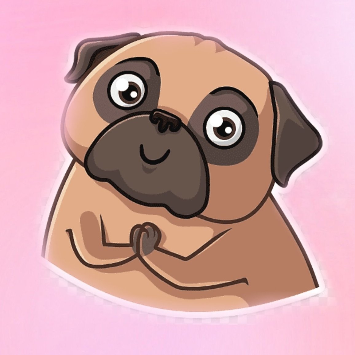 Стикеры ВК Мопс