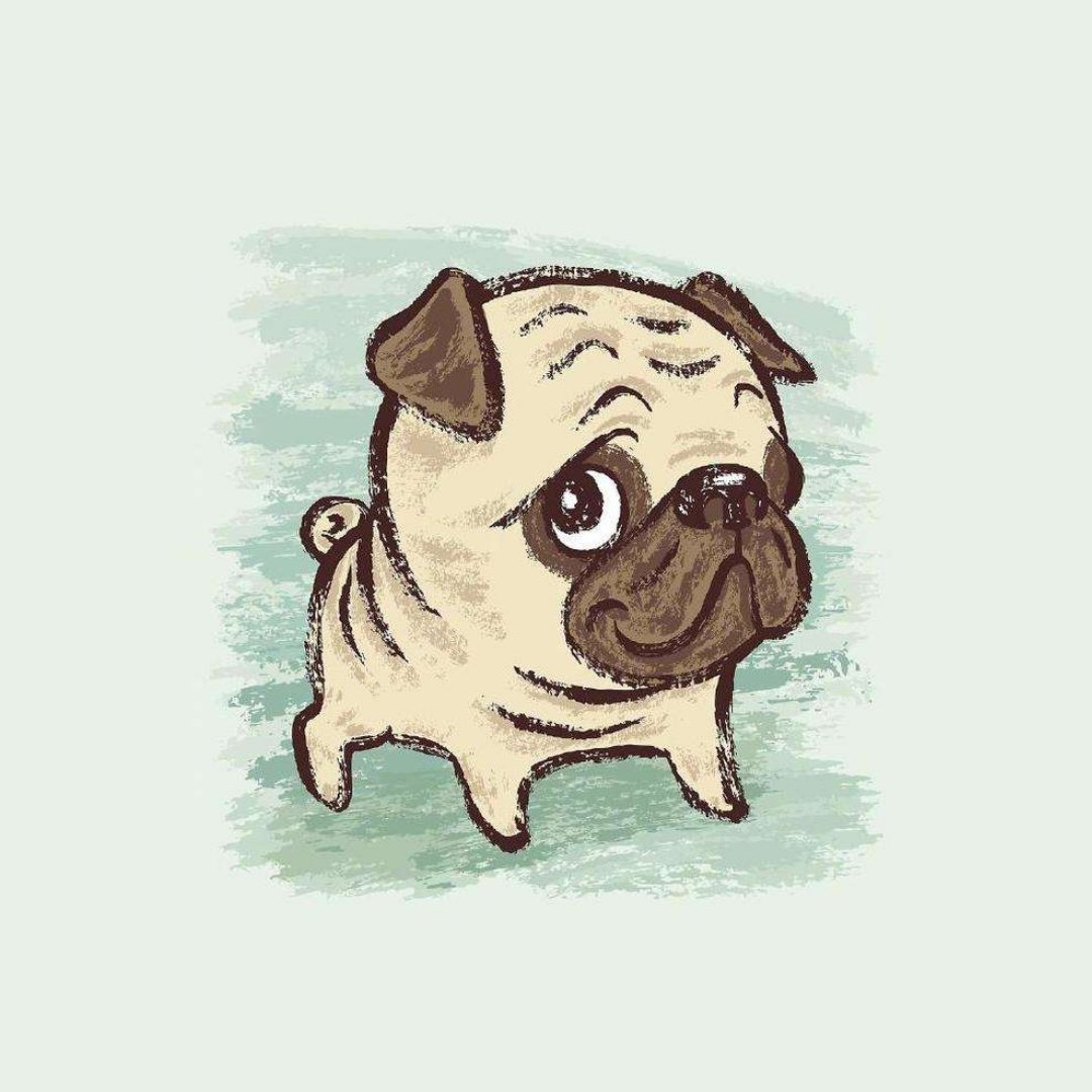 Мопсята мультяшные