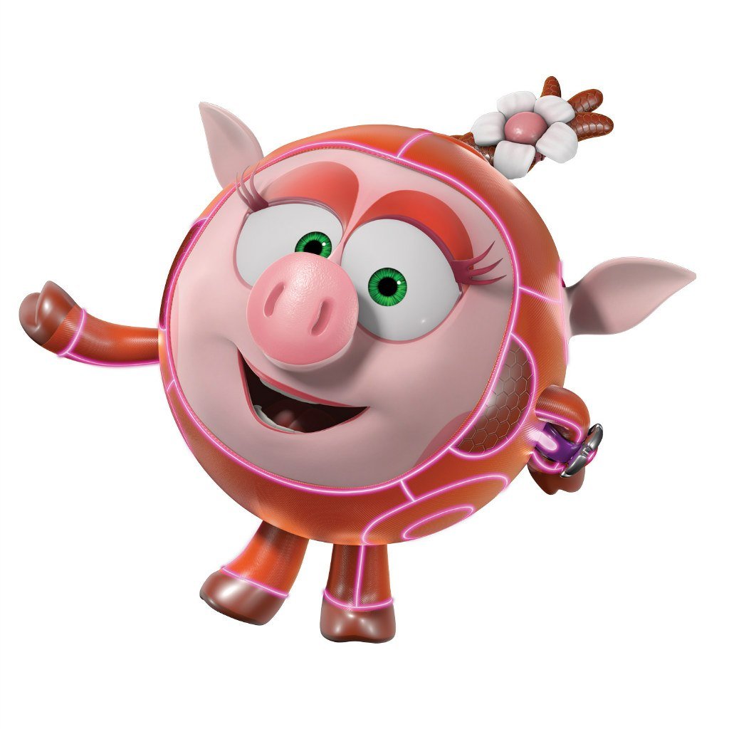 Нарисовать Нюшу из смешариков