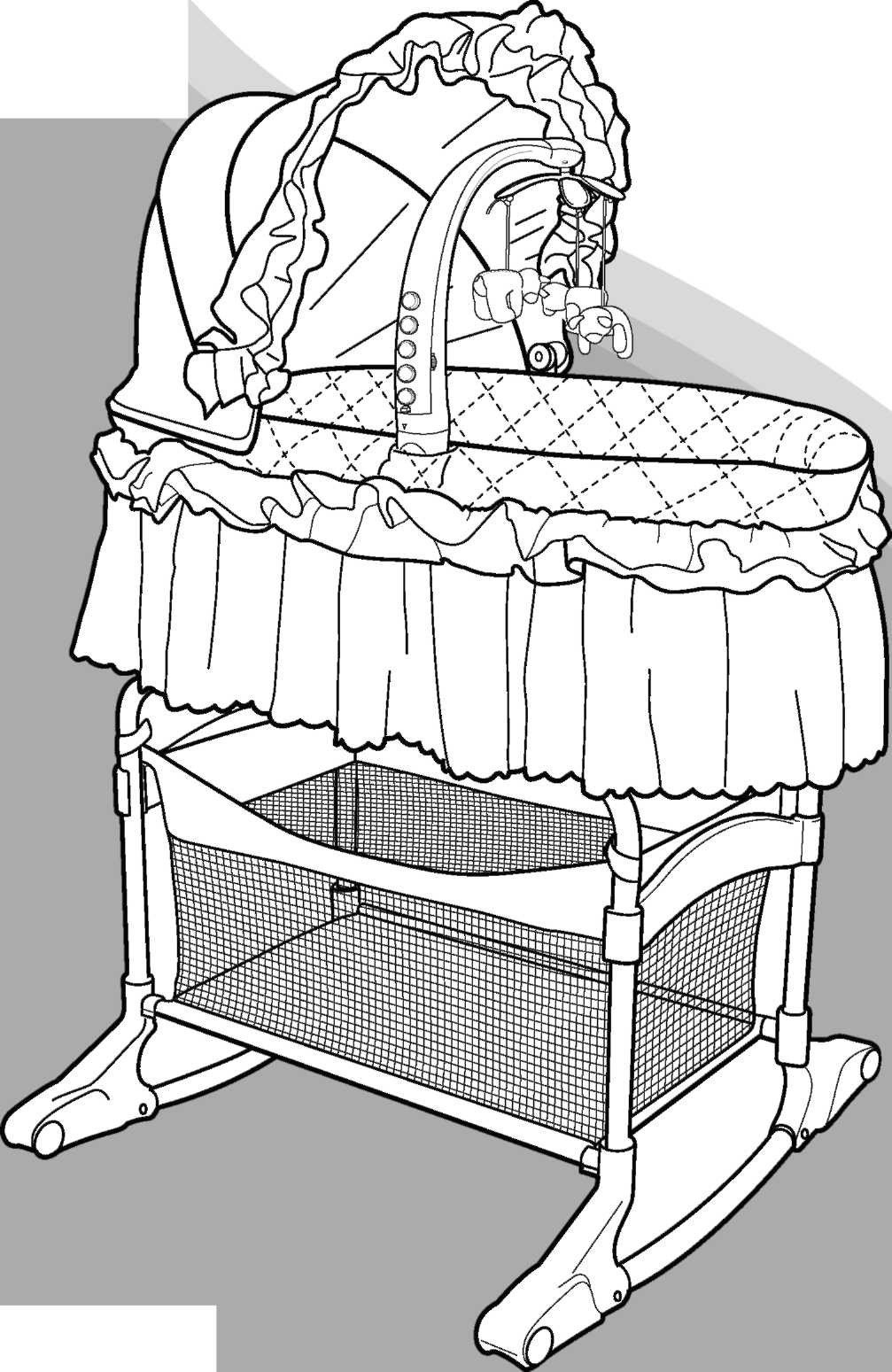 Колыбелька на прозрачном фоне