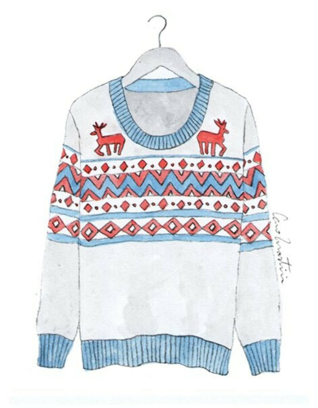 Свитер трафарет