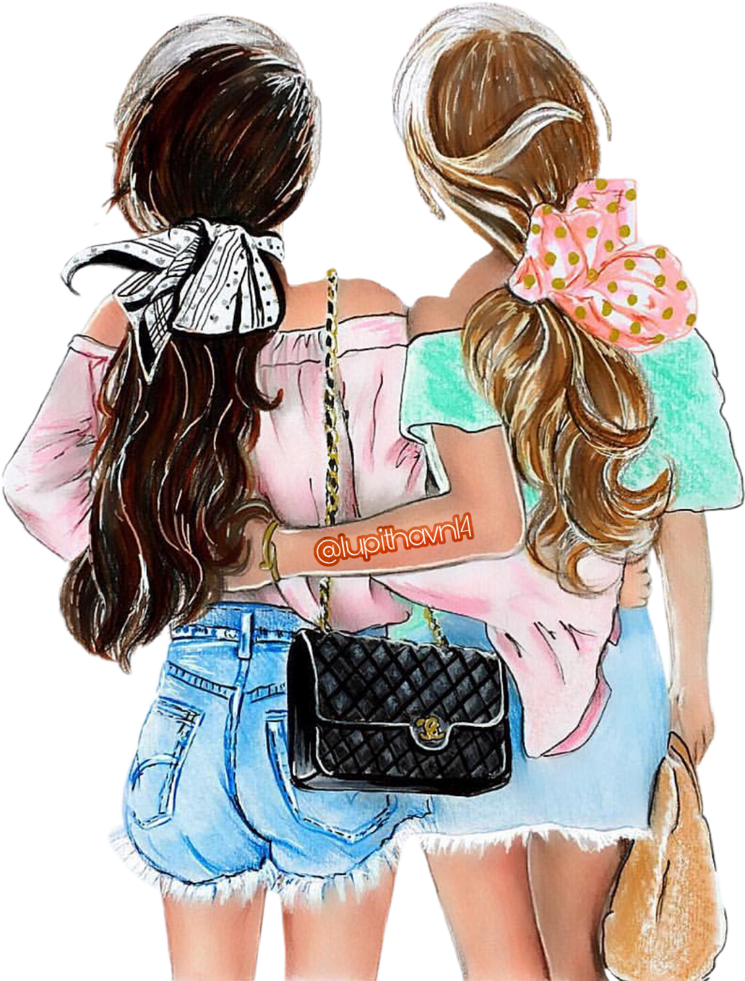 Подруги иллюстрация