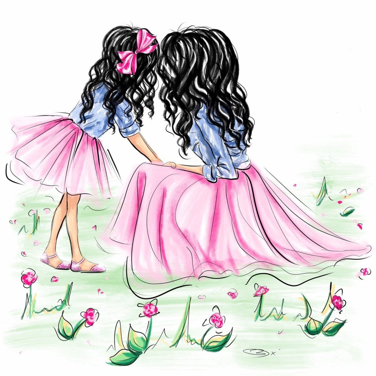 Подруги рисунок
