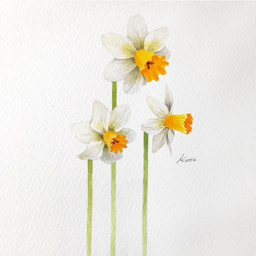 Нарцисс на стену из бумаги своими руками