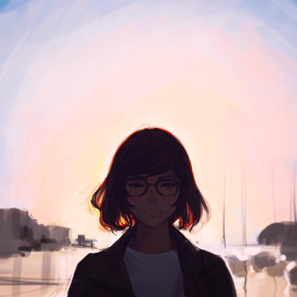 Девочка с черным каре без лица