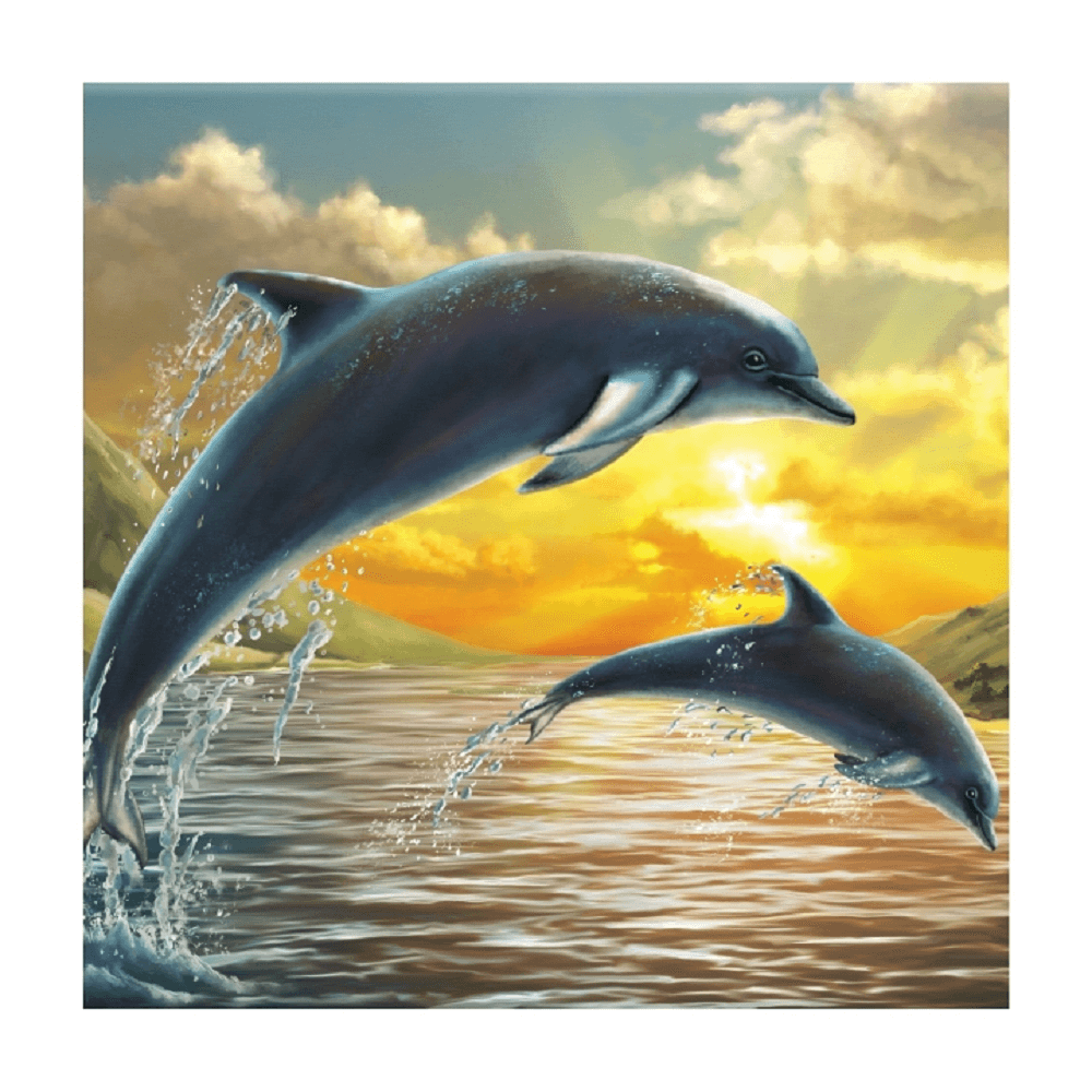 Дельфины выпрыгивают из воды