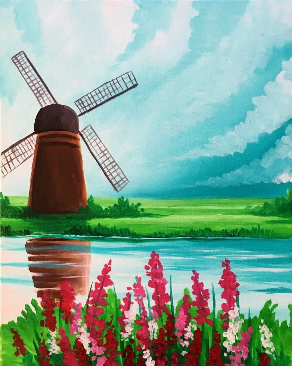 Мельница рисунок