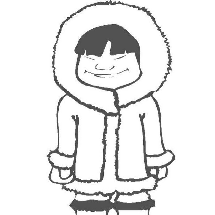 Эскимос раскраска для детей