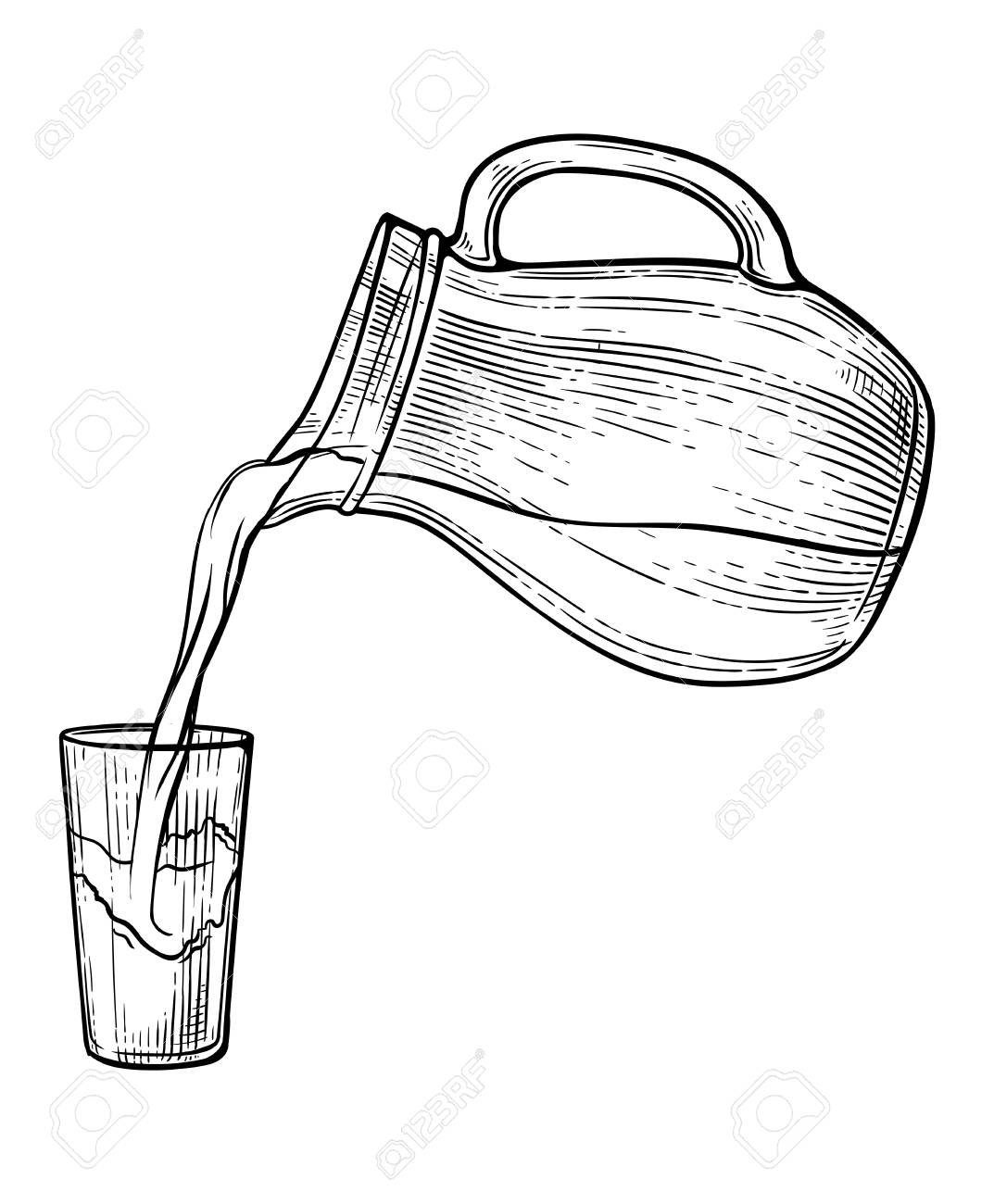 Кувшин линии svg