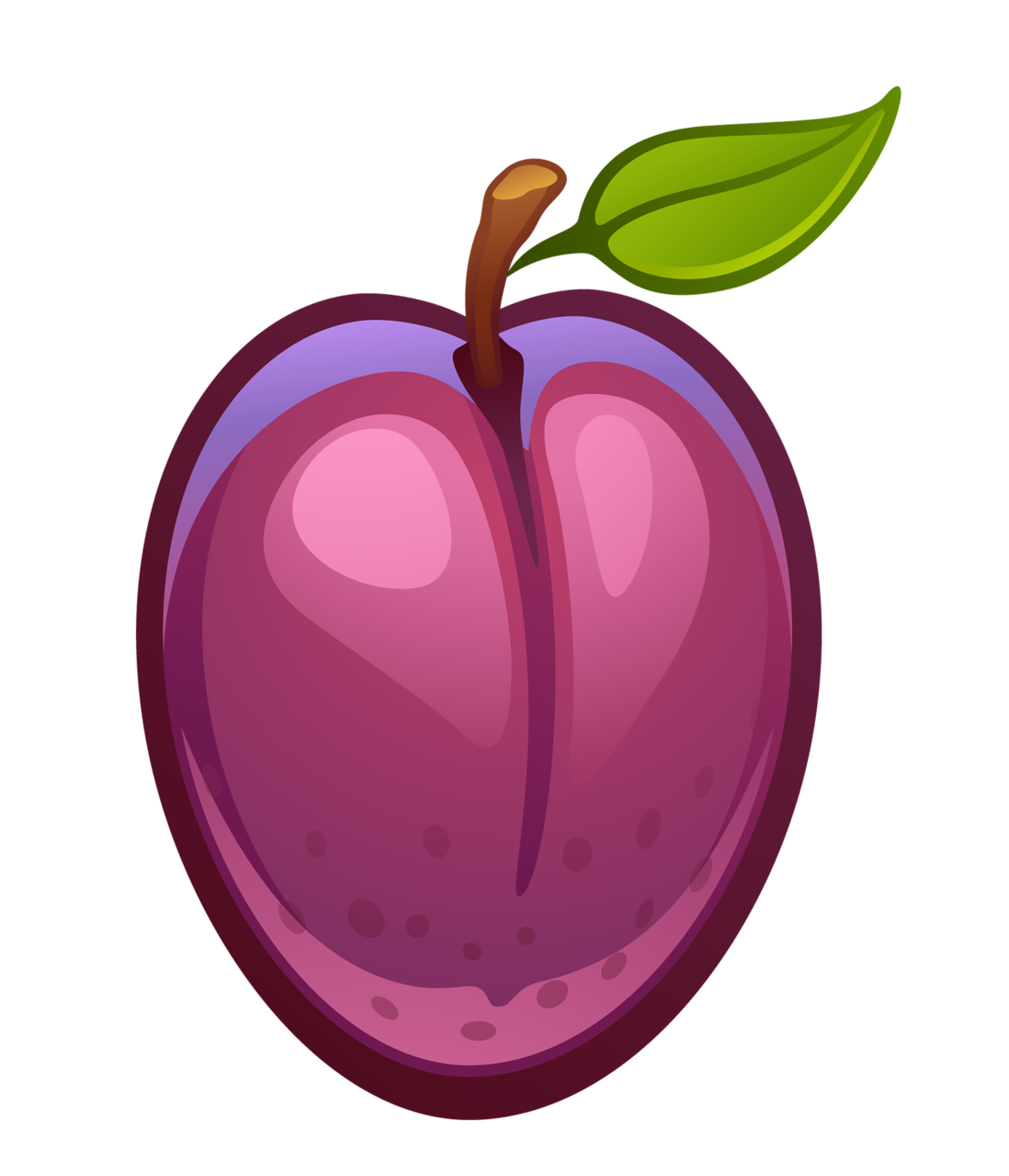 Слива нарисованная