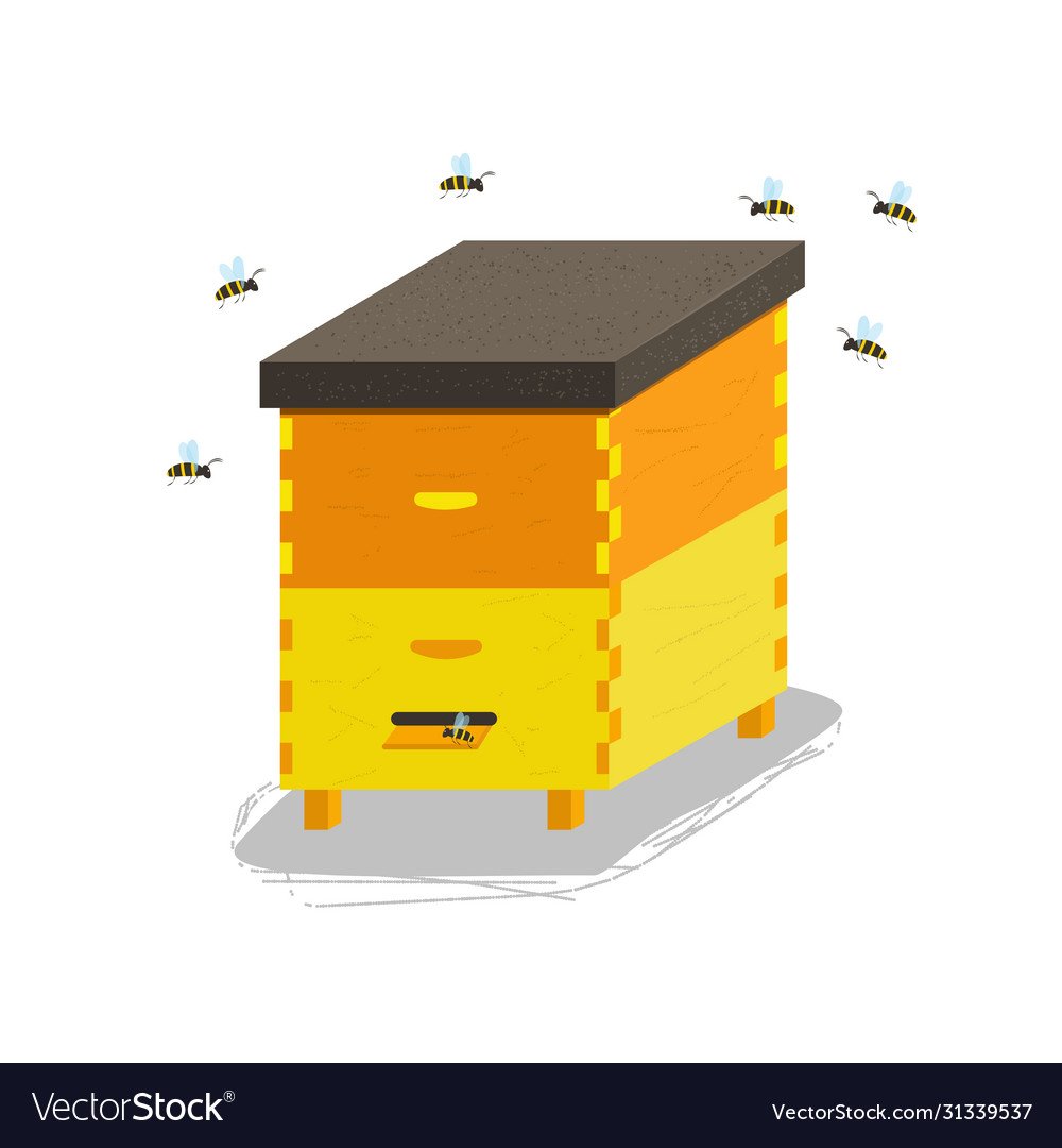 Деревянный улей мультяшный