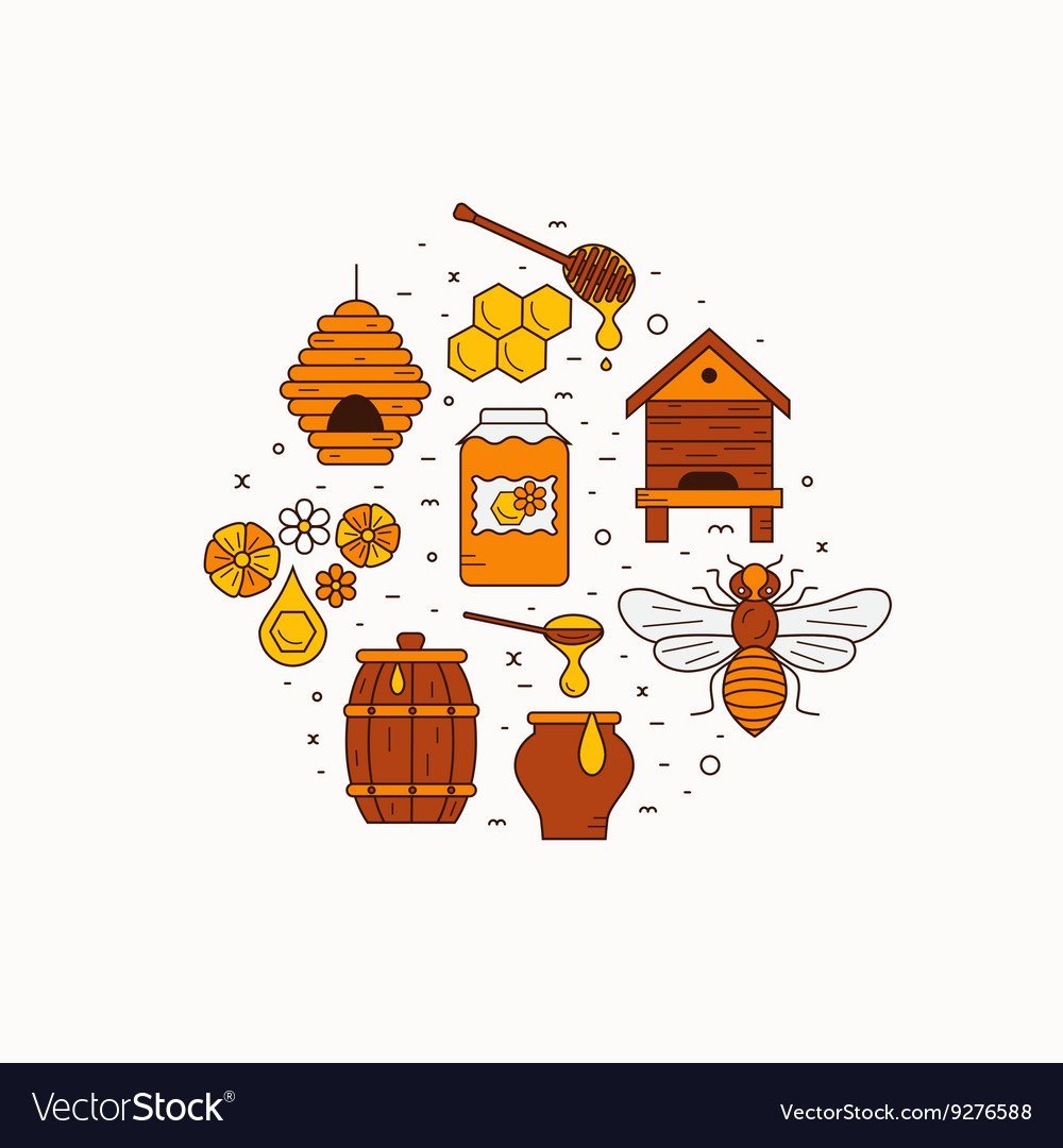 Пчелиный домик вектор