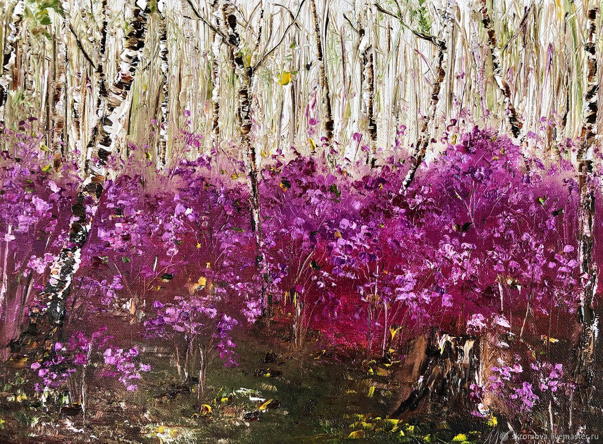 Картина багульник Забайкальский