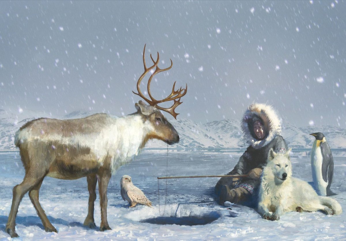 Ненцы в тундре