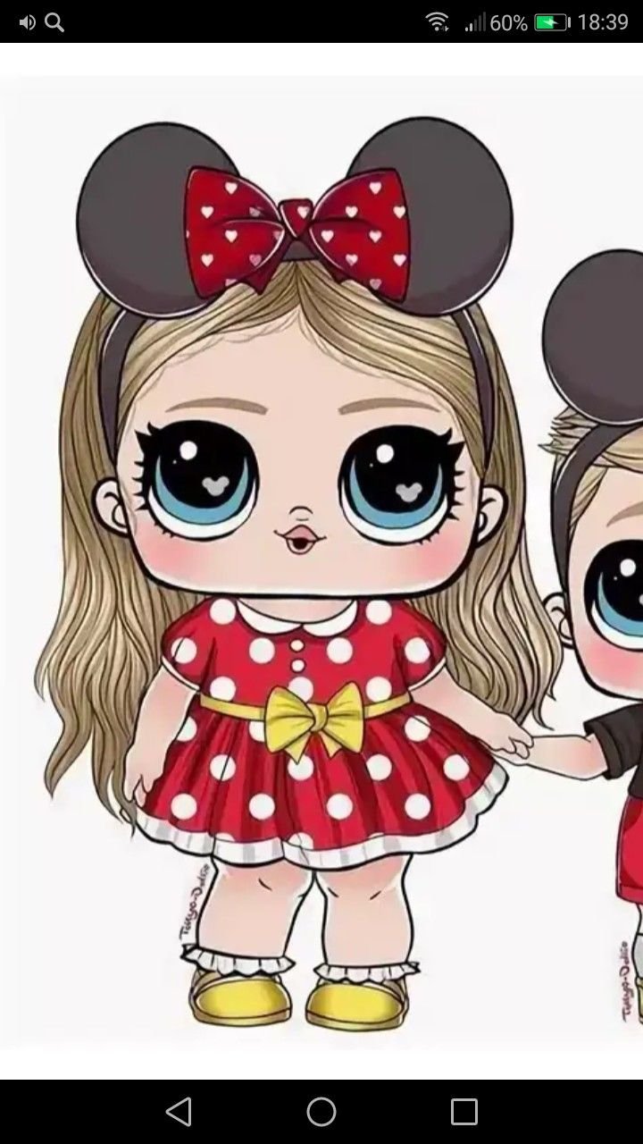 Милые мультяшные девочки