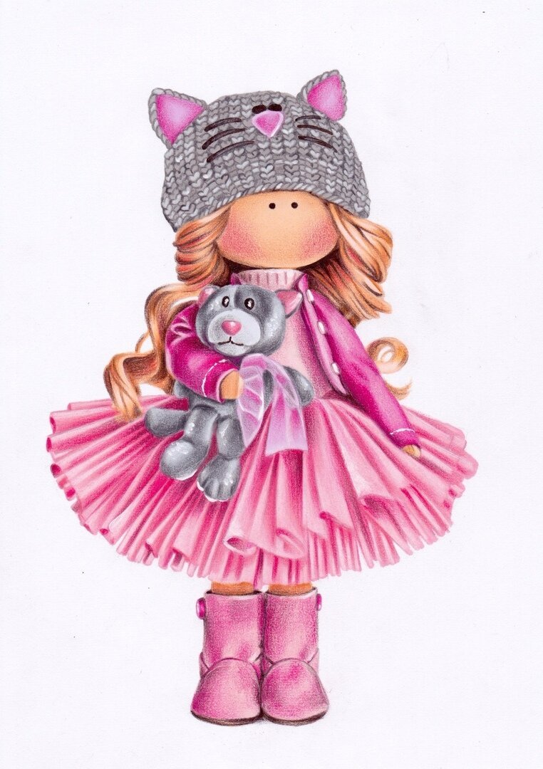 Интерьерная кукла иллюстрация