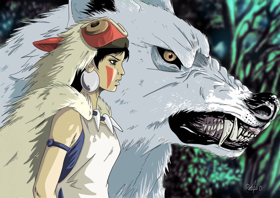 Принцесса Мононоке мультфильм 1997 поцелуй