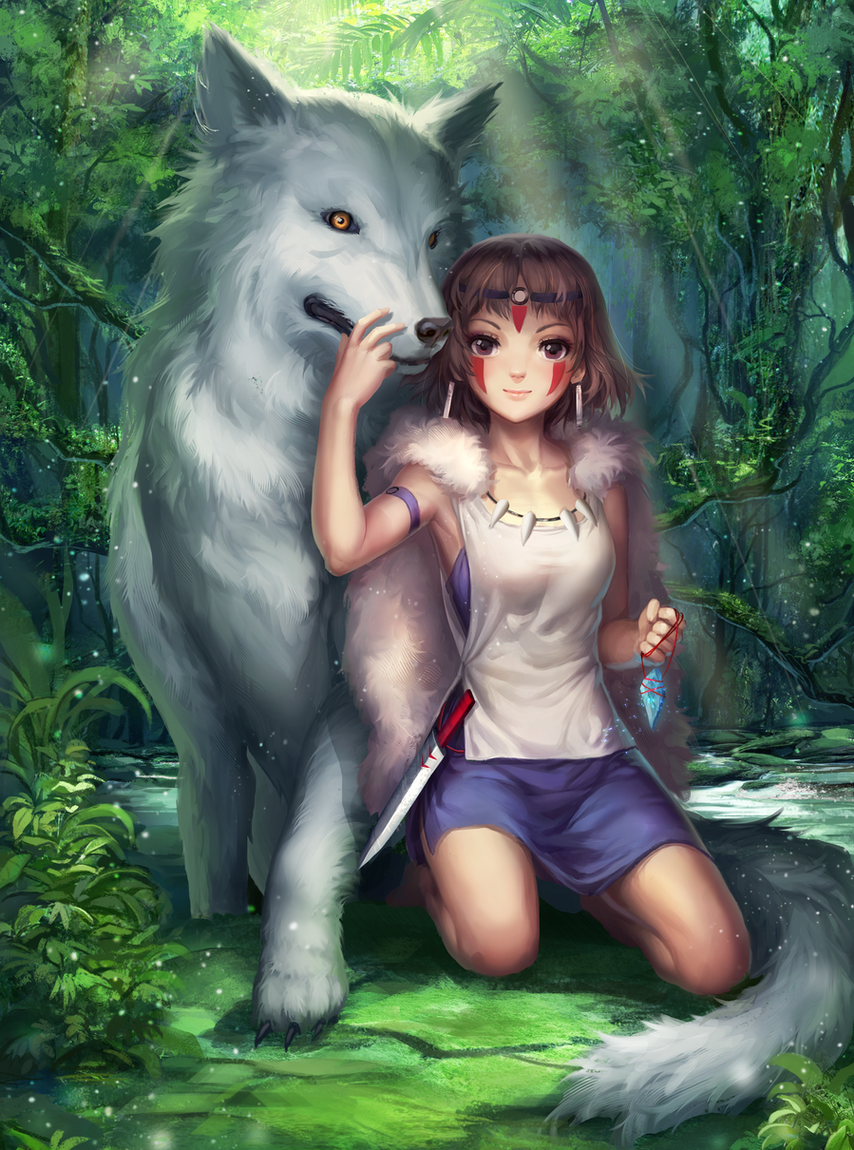 Принцесса Мононоке арт Постер