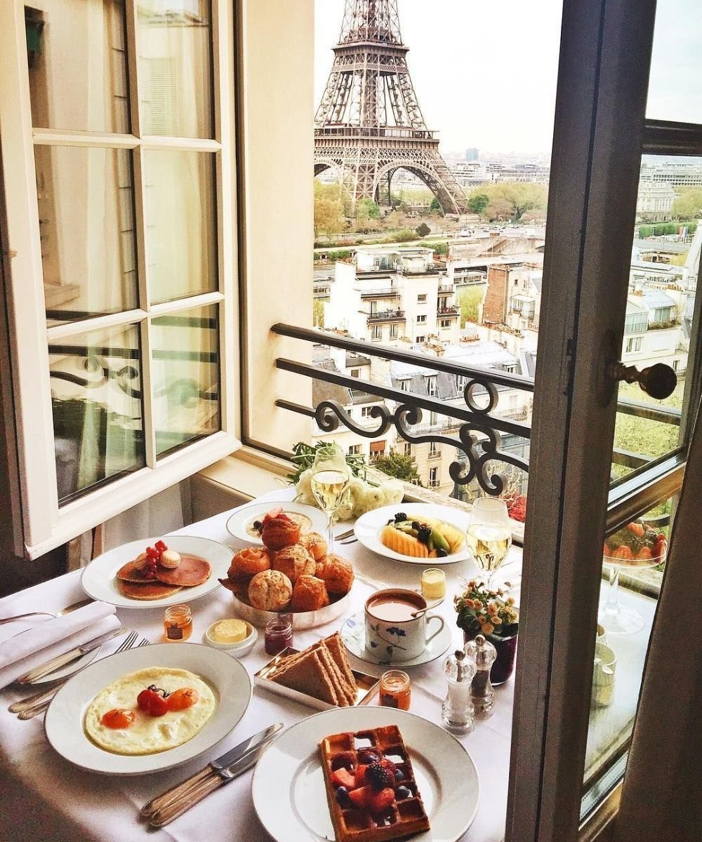 Эйфель башня Франция утро