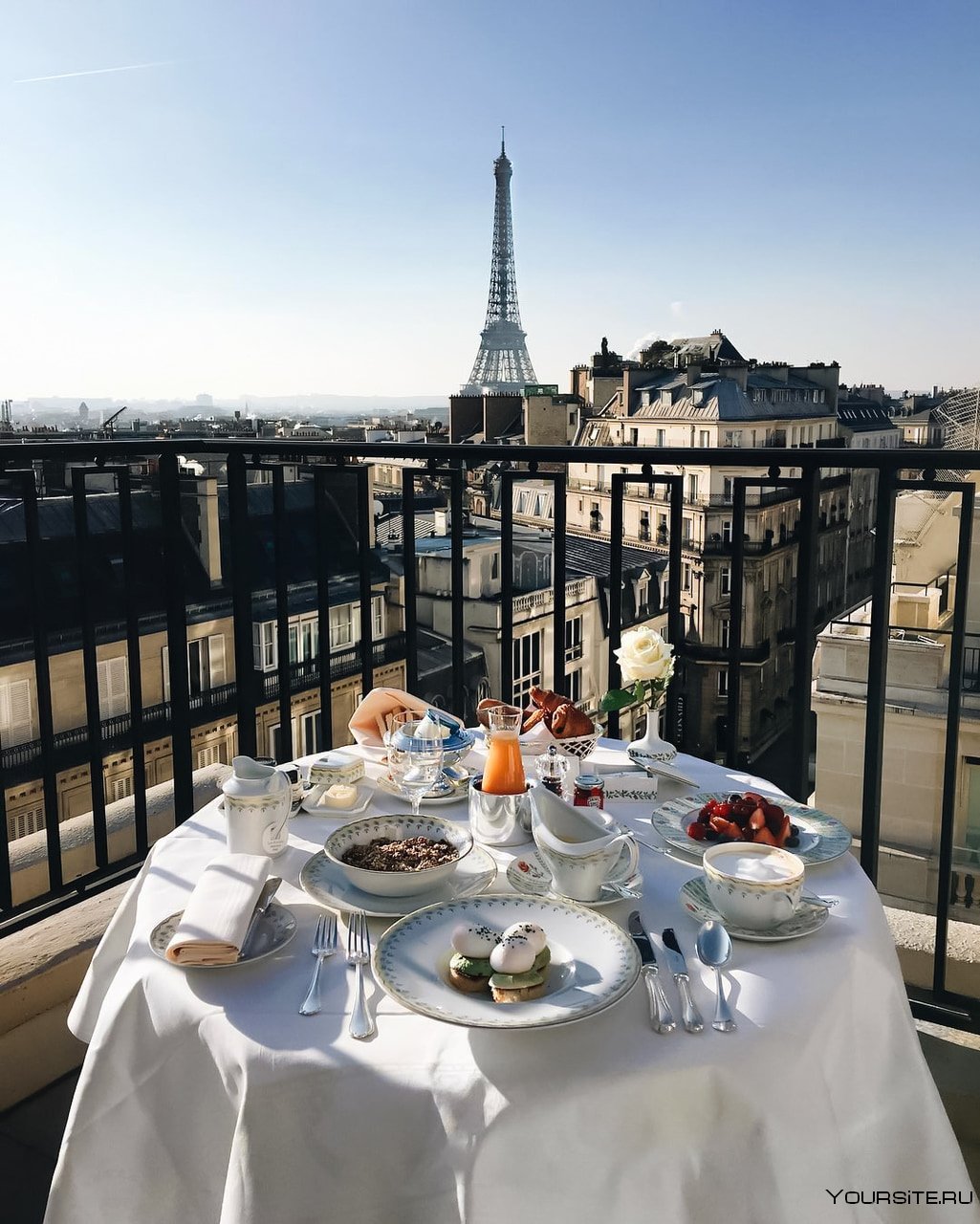 Завтрак Париж девушка