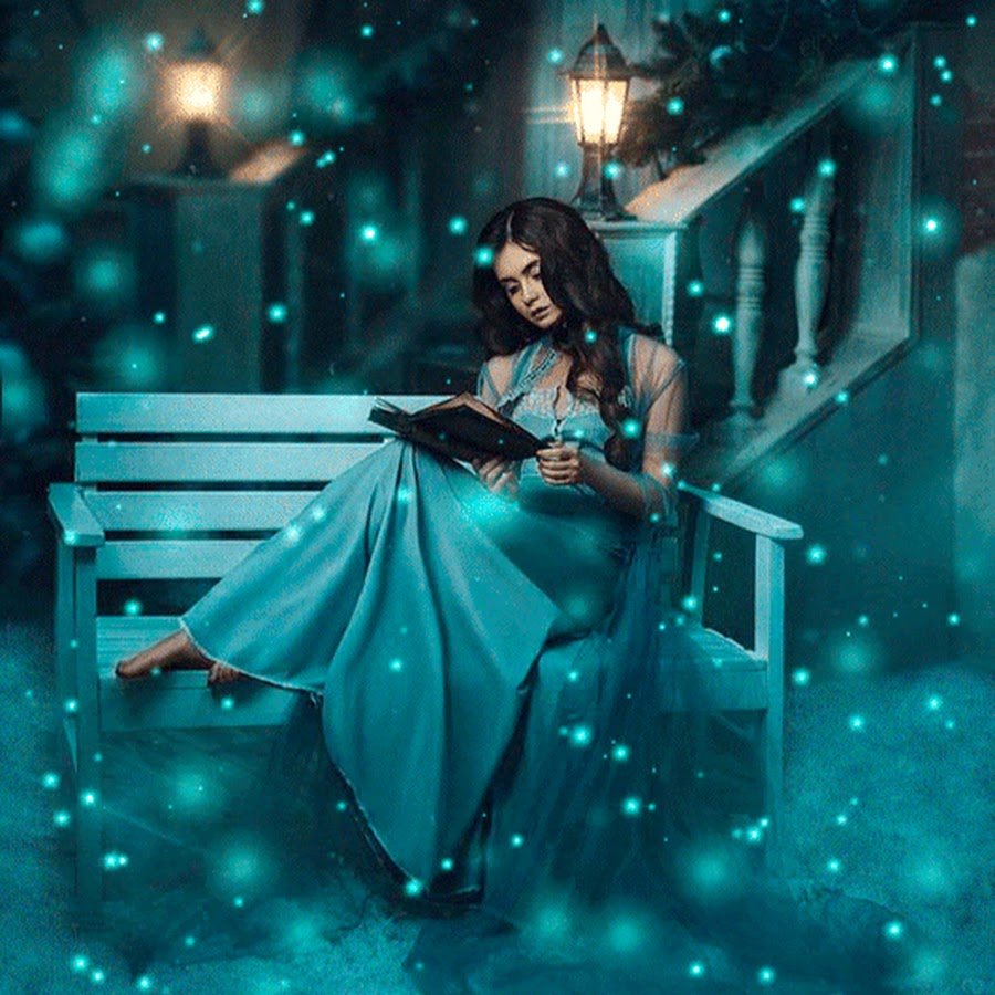 Зимний вечер девушка