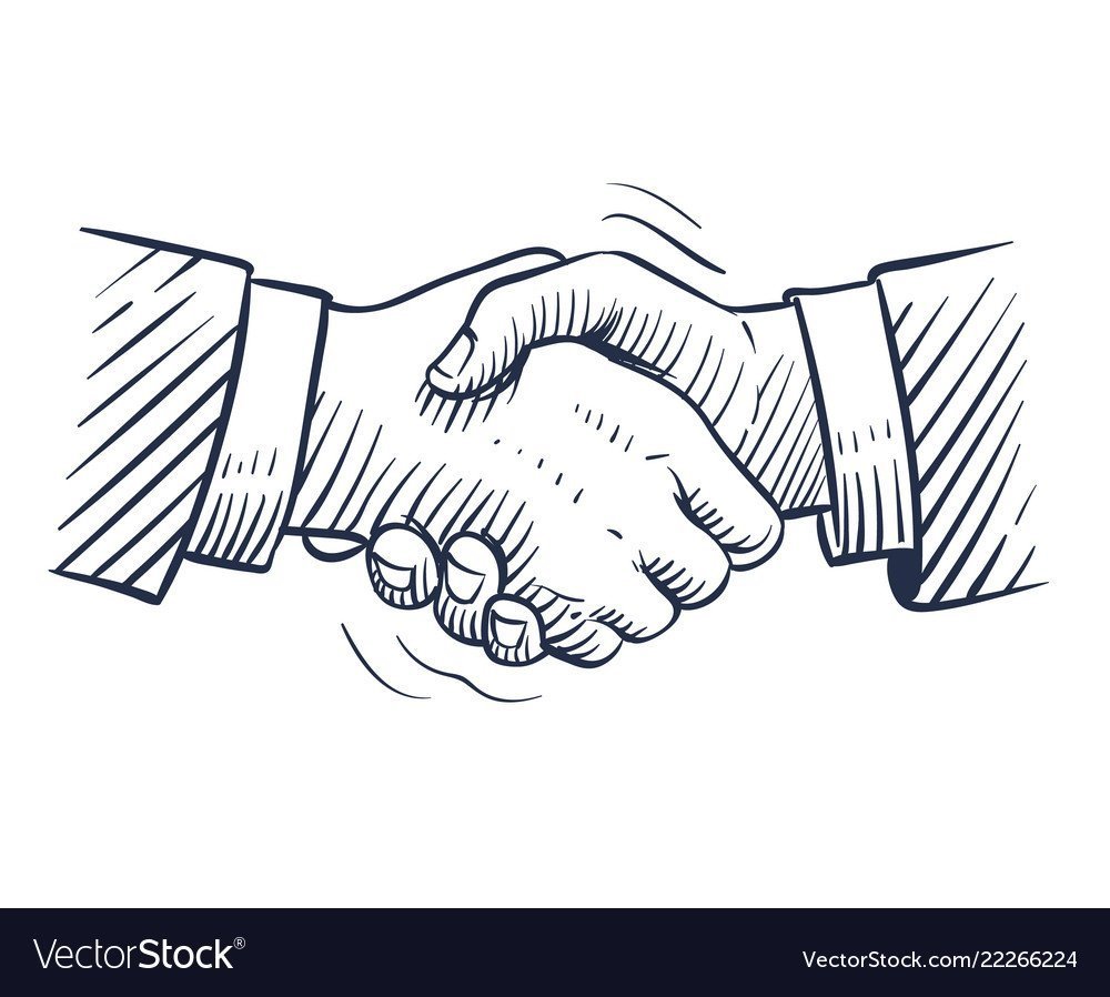 Рукопожатие рисунок