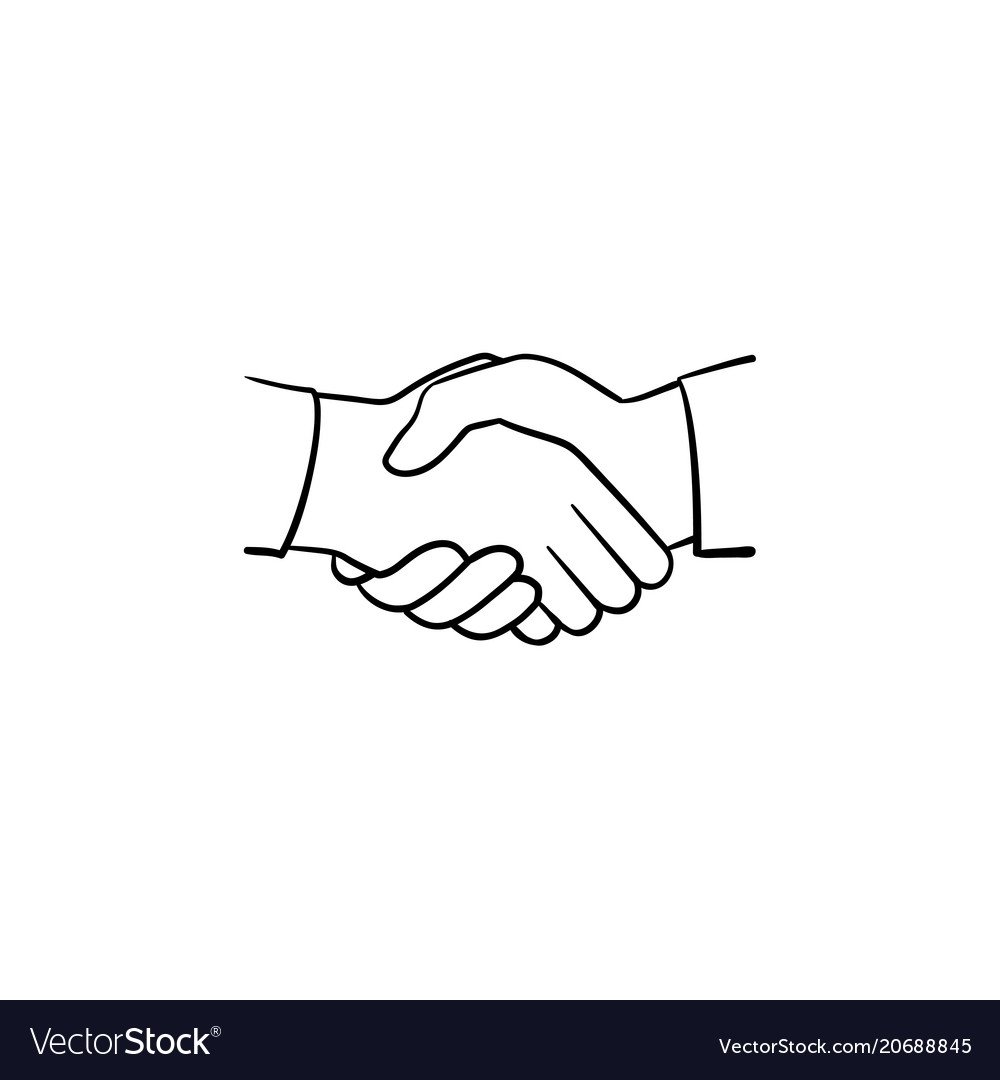 Схематический рисунок рукопожатии