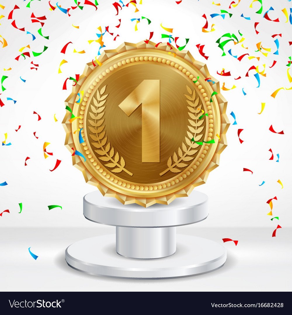 Первое место пьедестал