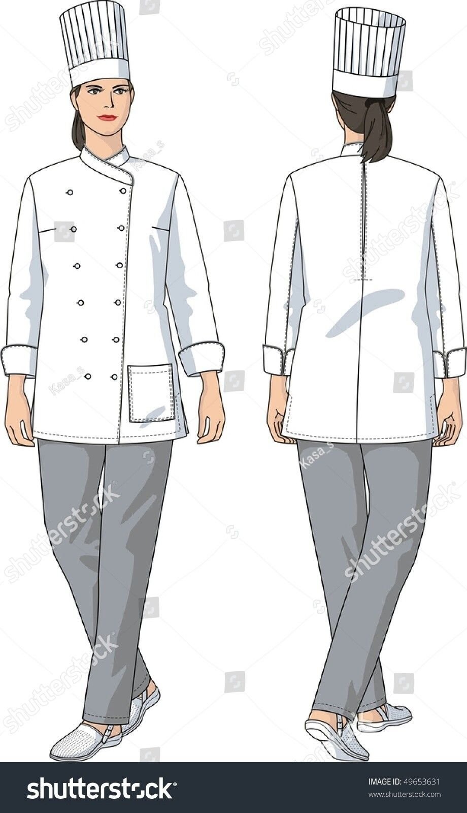 Мультяшный шеф повар девушка