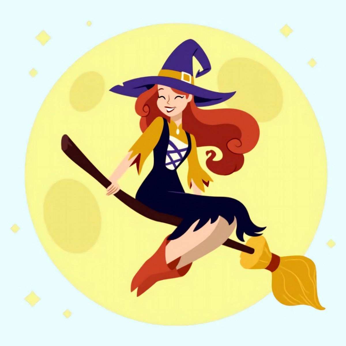 Колдунья на метле