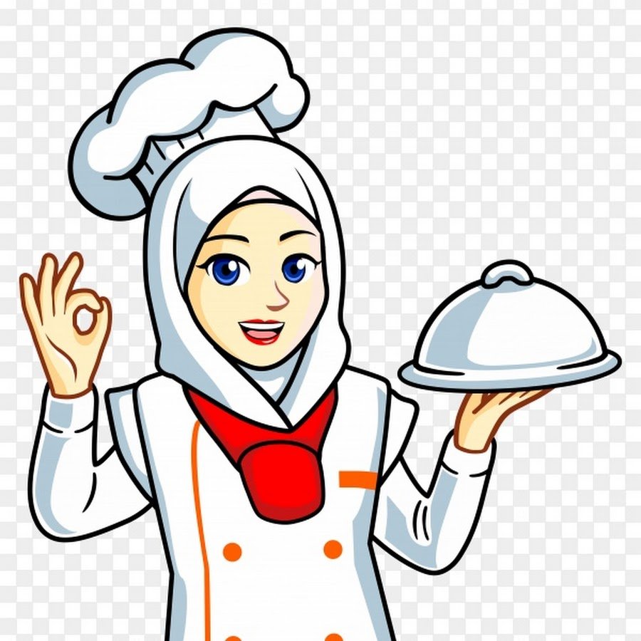 Мультяшный повар девочка