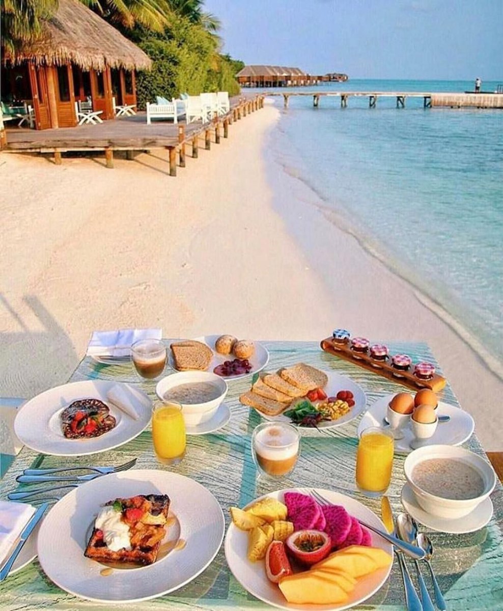 Завтракиеа берегу моря