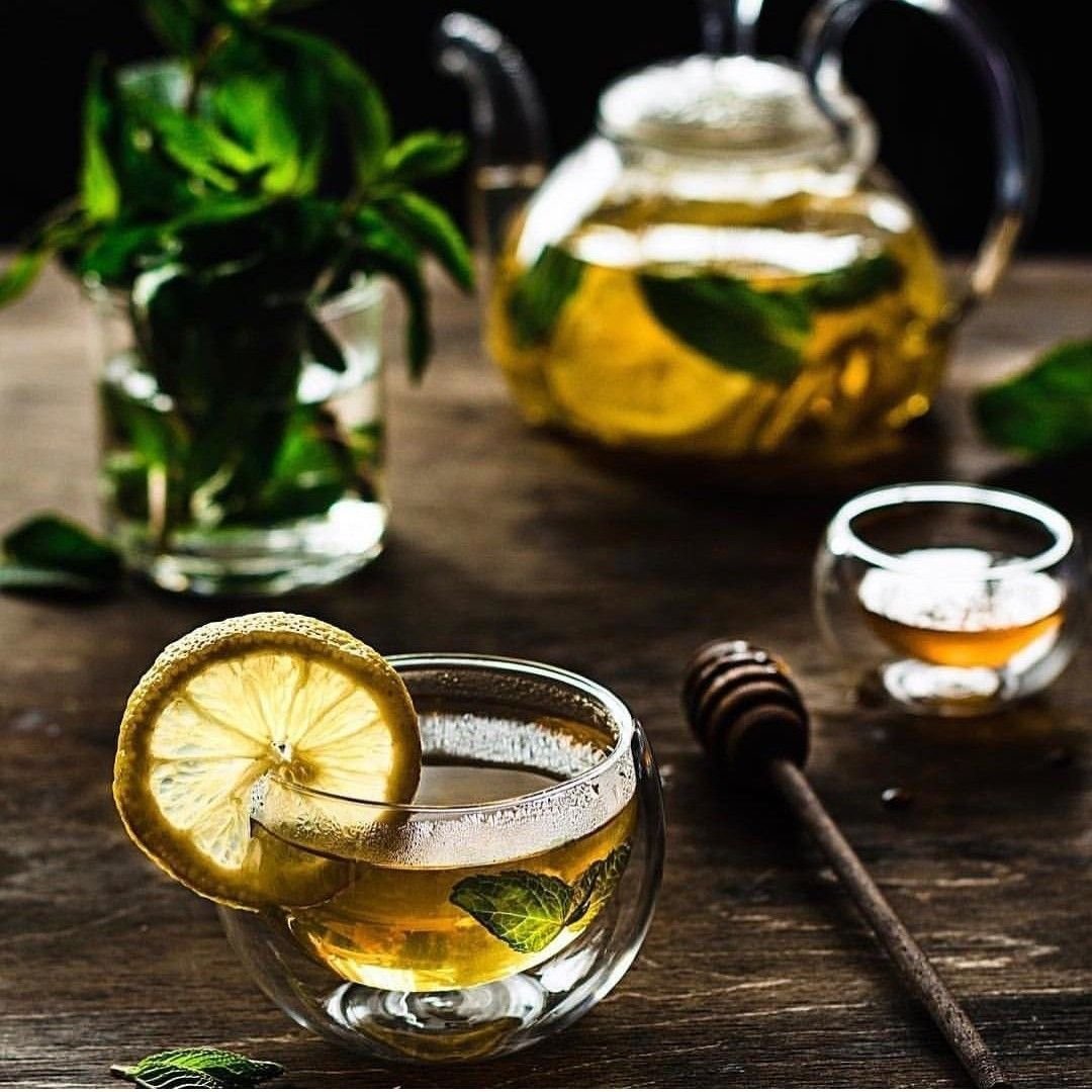 Зеленый чай с лимоном