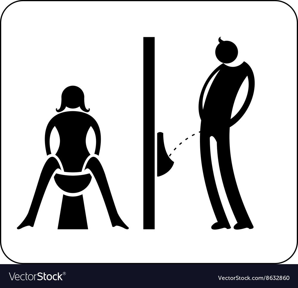 Значок туалета на дверь