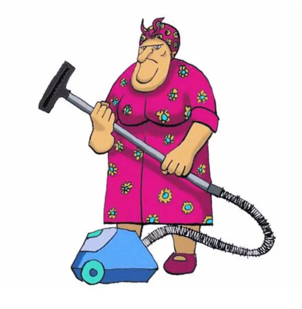 Уборщица мультяшная