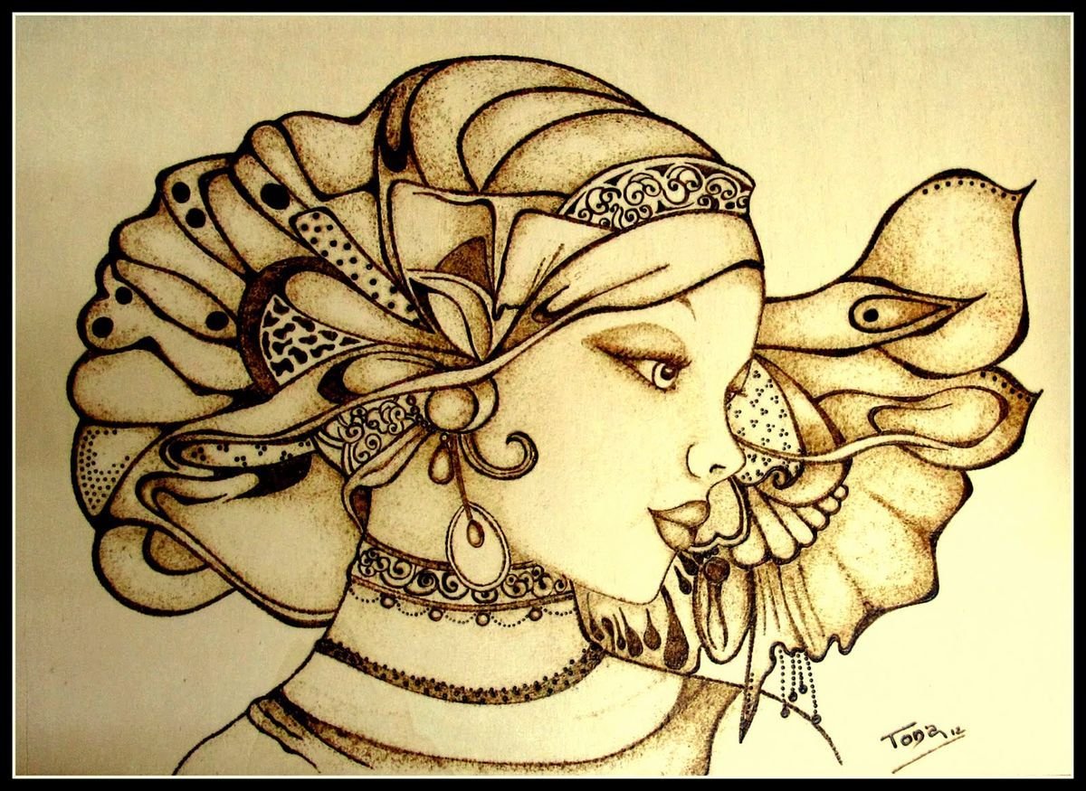 Необычные рисунки для выжигания по дереву