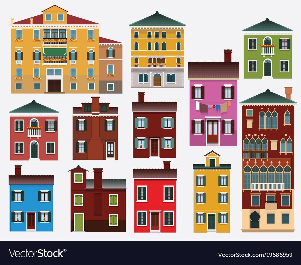 Иллюстрации разных домов для детей