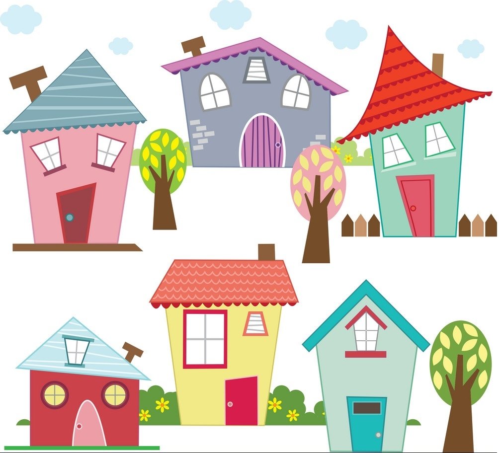 Домик мультяшный двухэтажный