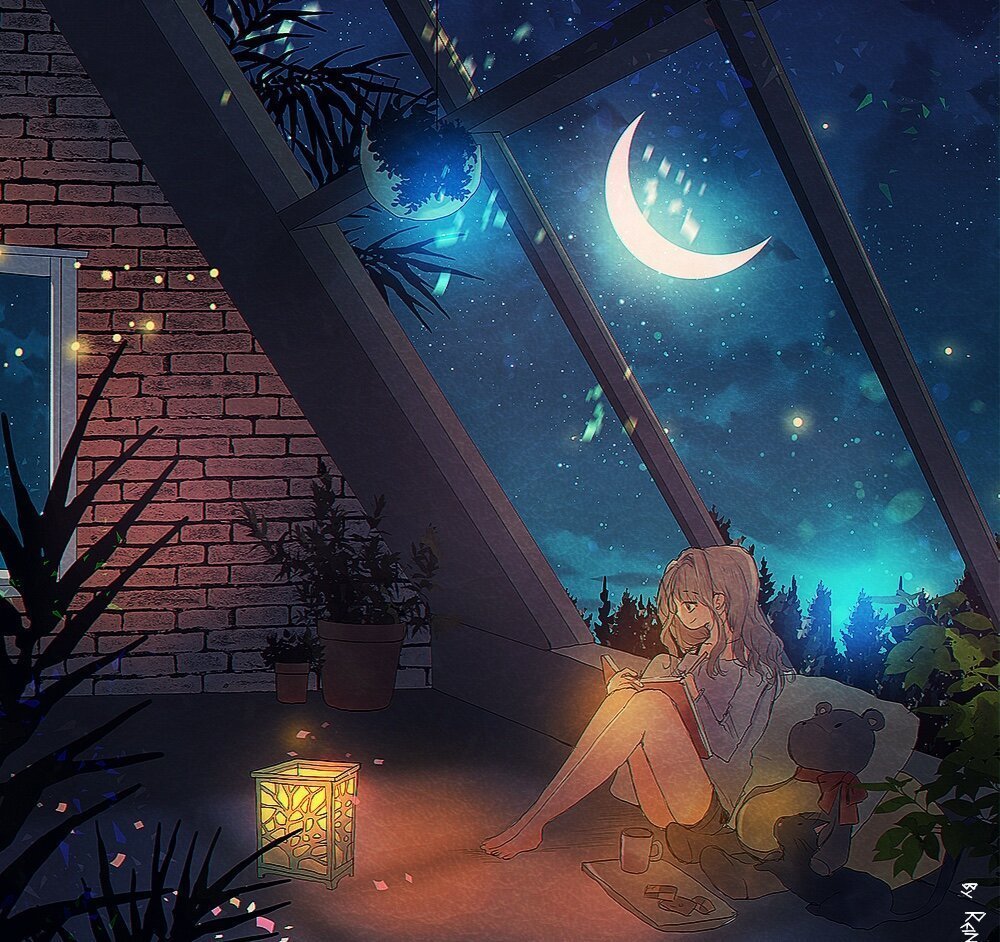 Девушка в постели с цветами