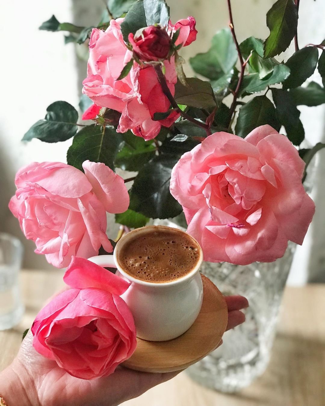 Кофе и роза