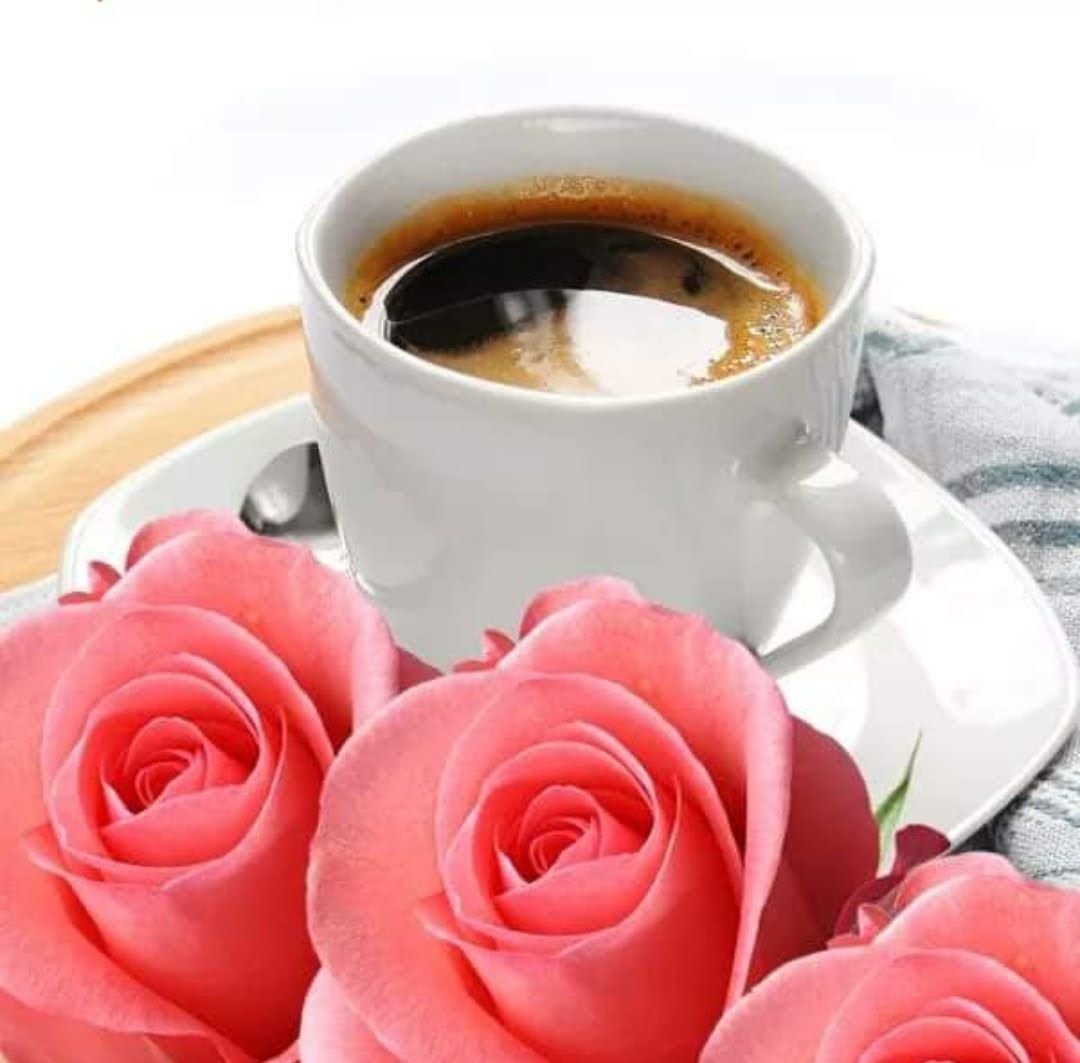 Доброе утро розы и кофе