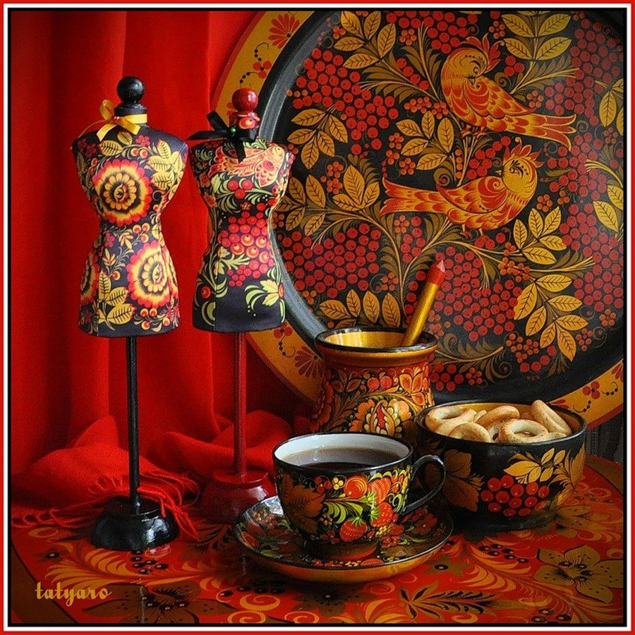 Хохломская роспись русский народный промысел