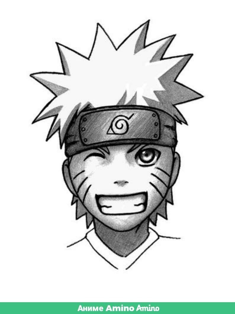 Наруто Узумаки для срисовки
