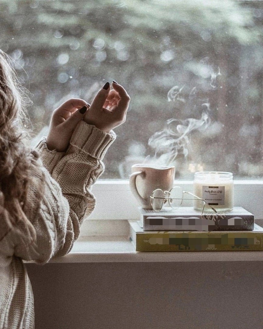 Котик в шарфике зимой