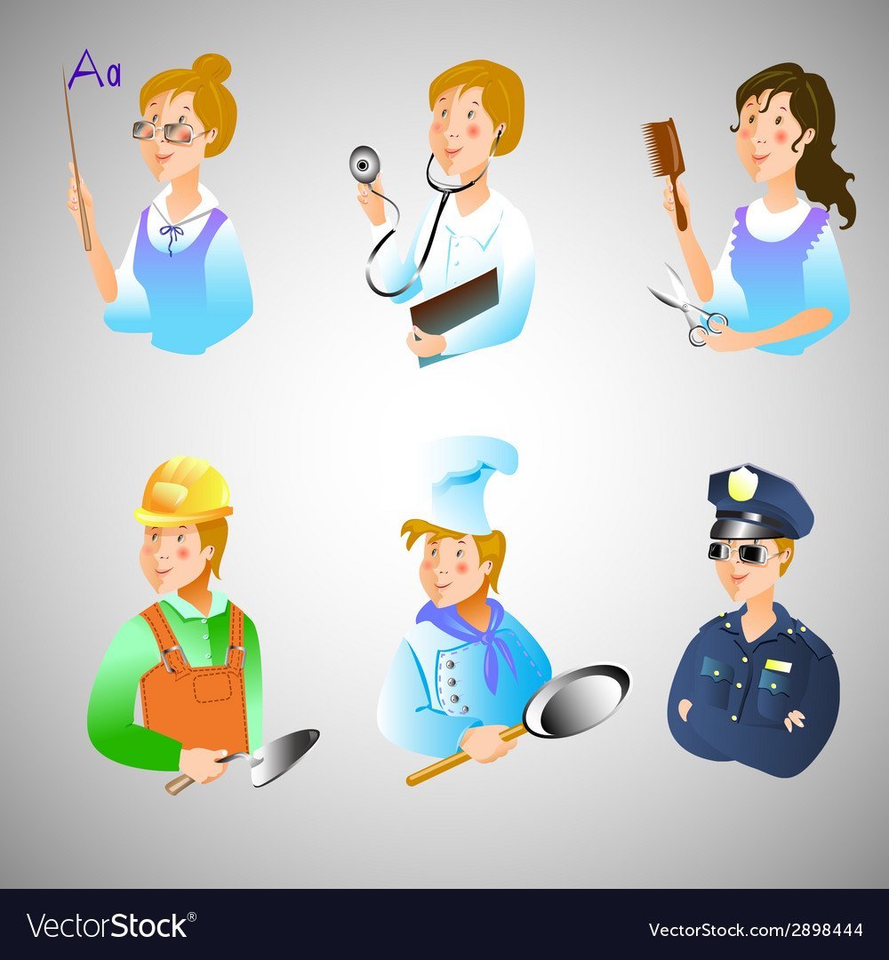 Люди разных профессий в униформе