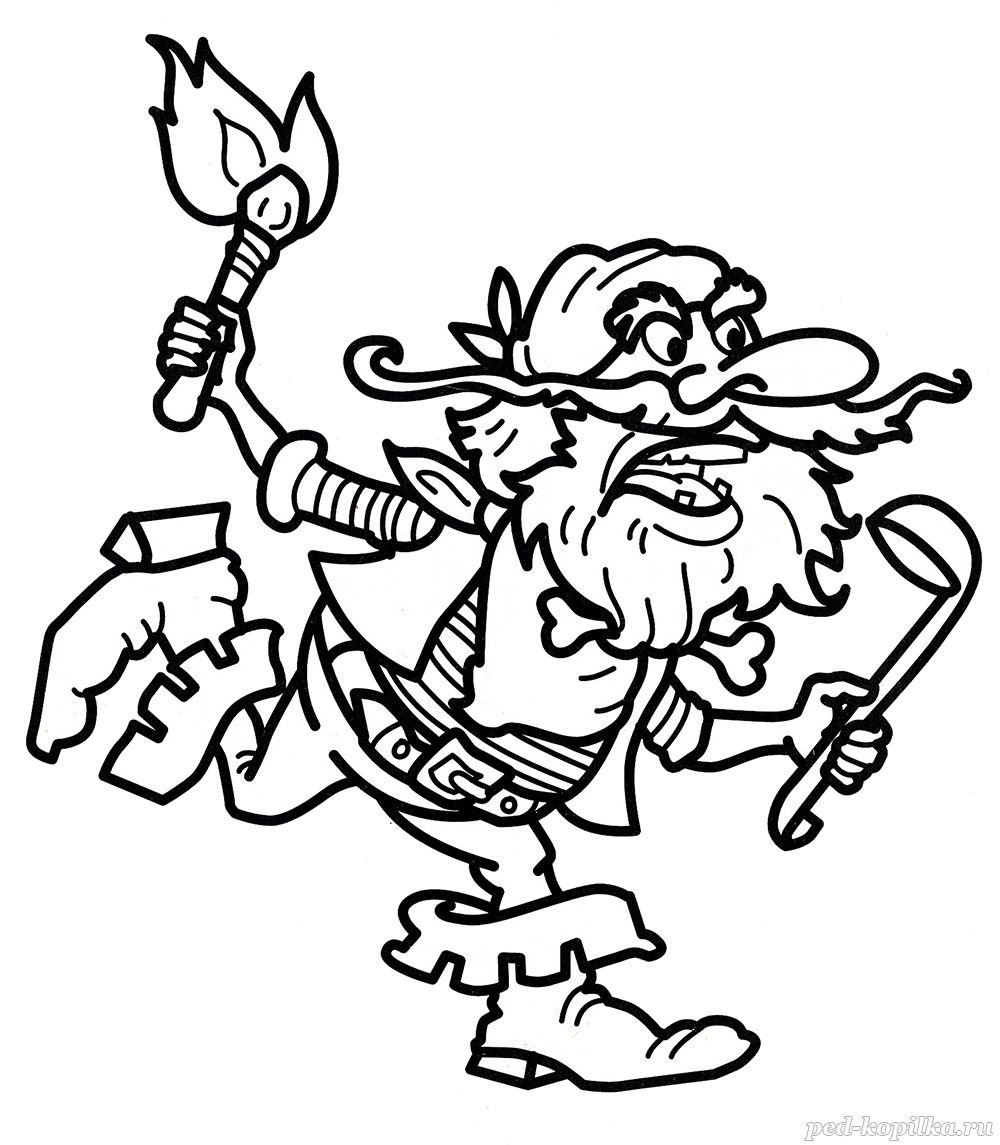 Раскраска Бармалей Чуковского
